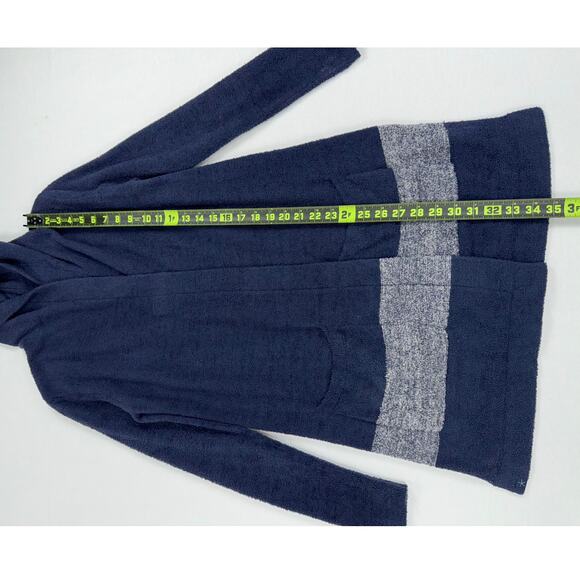 Barefoot Dreams Women's Cozy Chic Lite Coastal Hooded Cardigan XS/S Navy - Picture 13 of 13